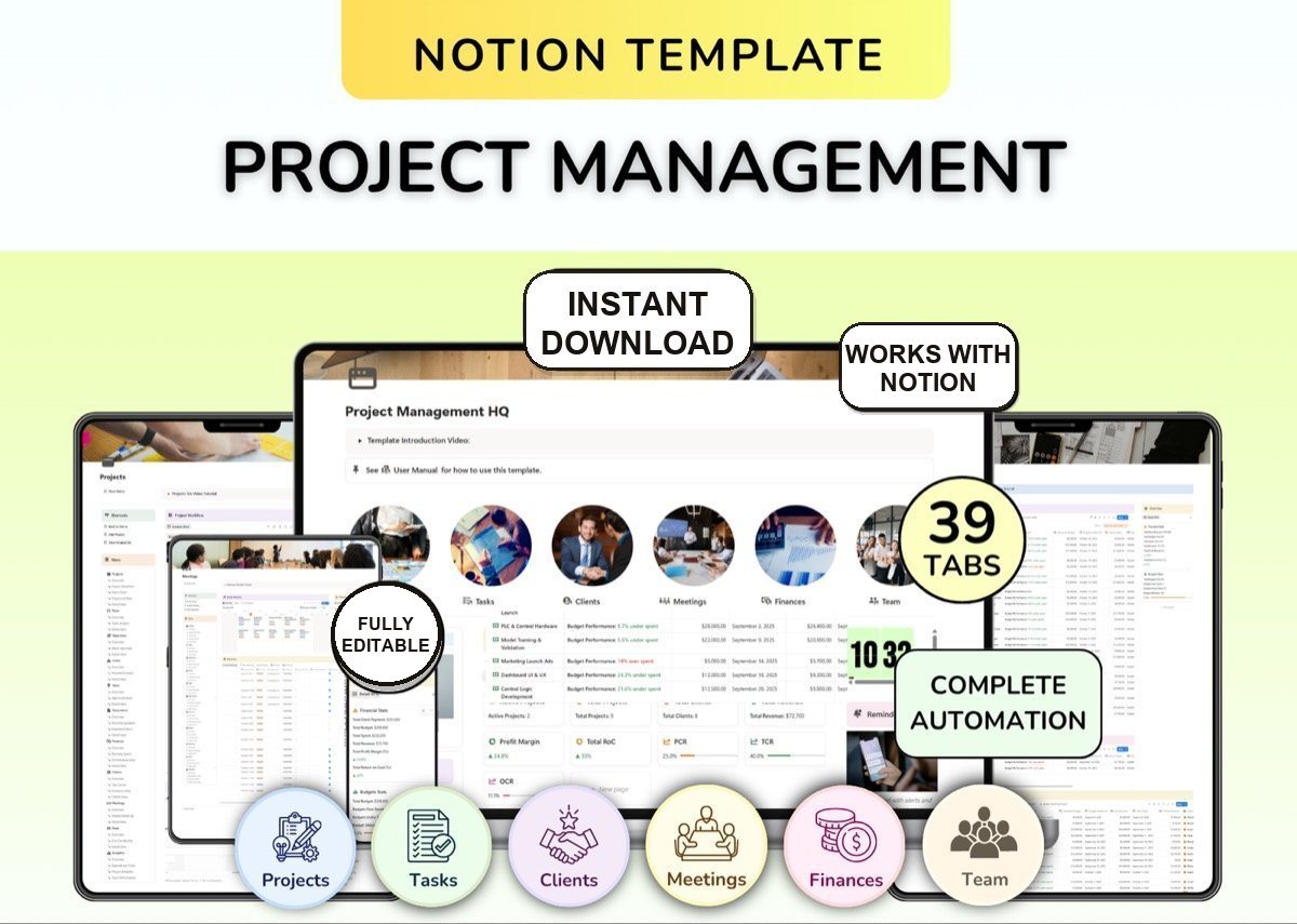 Project Management Notion Planner