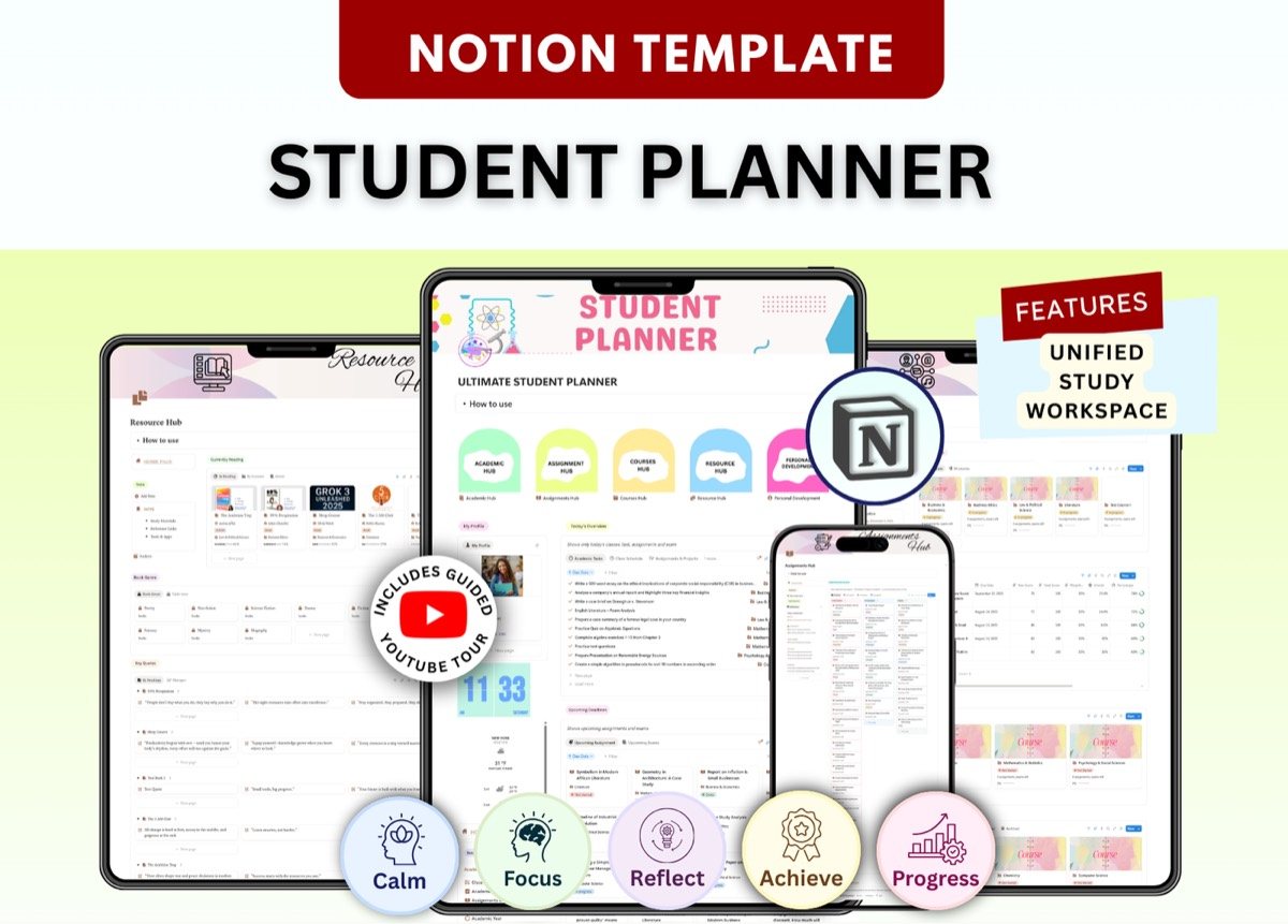 Notion Student Planner