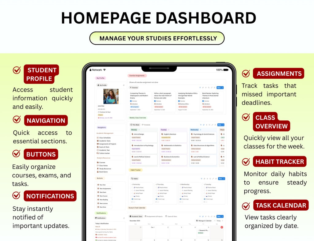 Notion Student Planner