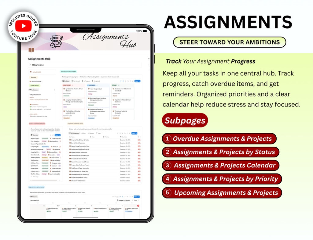 Notion Student Planner